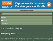 Tablet Screenshot of dixsonmetal.com